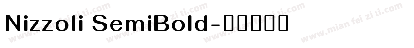 Nizzoli SemiBold字体转换